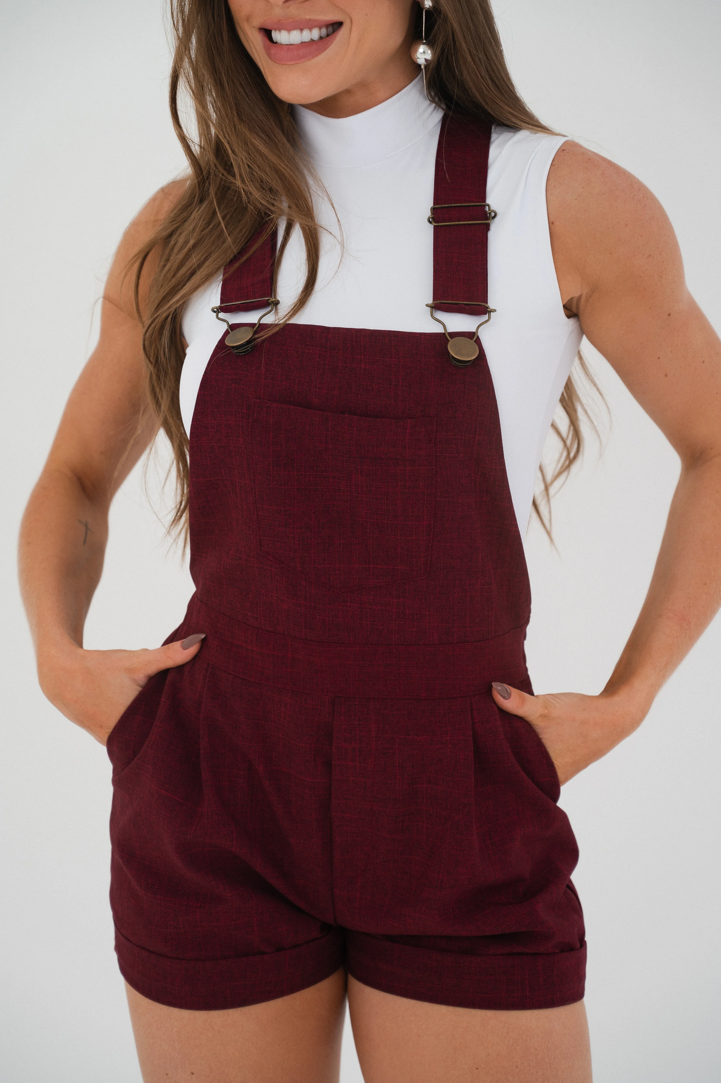 Jardineiras de Alfaiataria Curtas